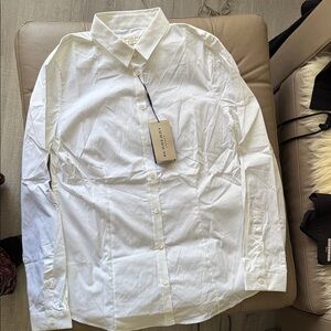NWT Burberry Classic White women Dress Shirt size 12
